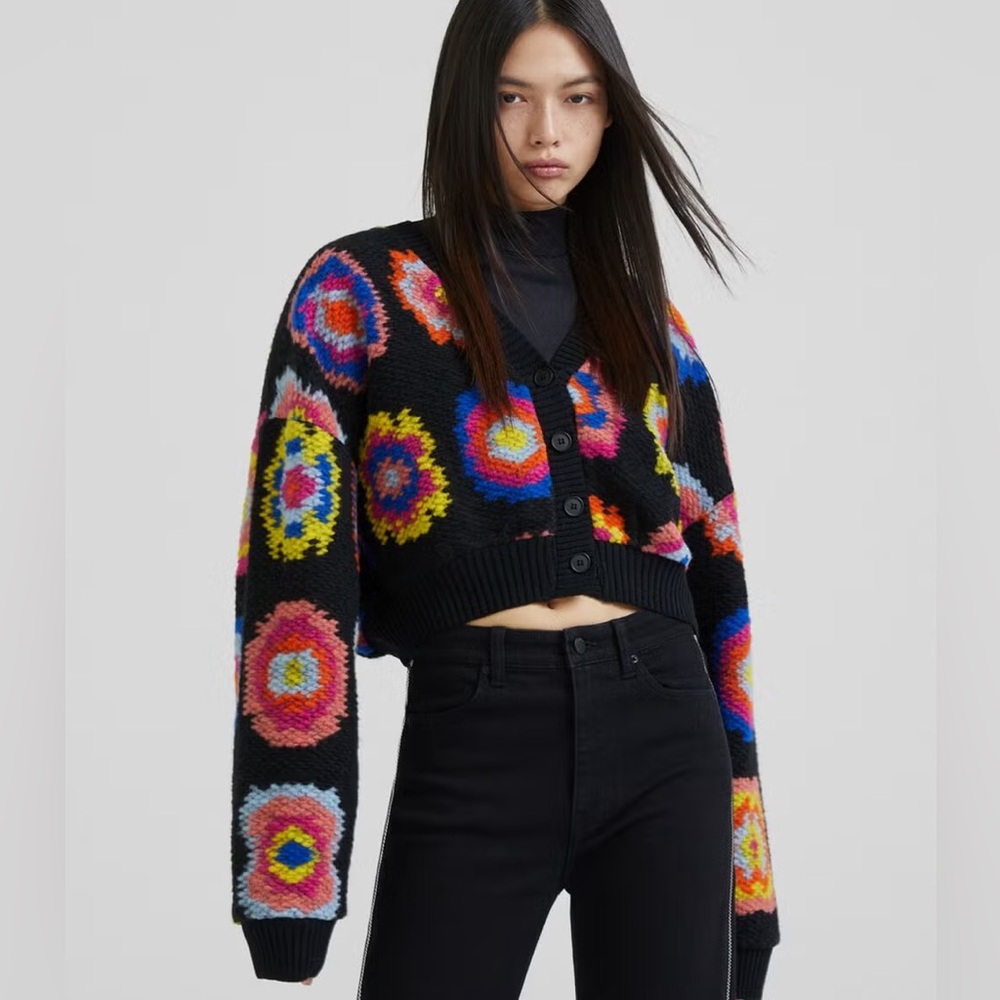 Bershka Colorful Patterned Sweater